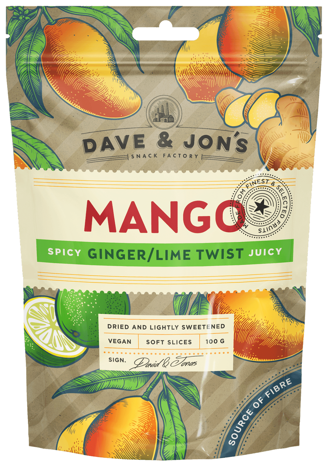 Dave & Jon's Torkad Mango Ginger Lime