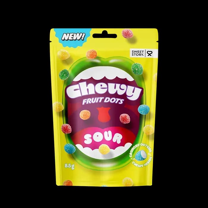 Sweet Story Chewy Fruit Dots Sour 85g