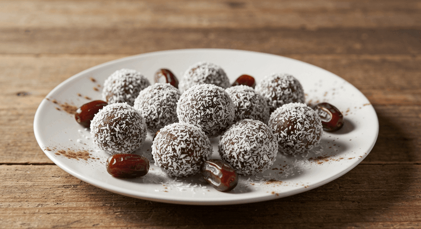 Chokladbollar med dadlar som naturlig sötning