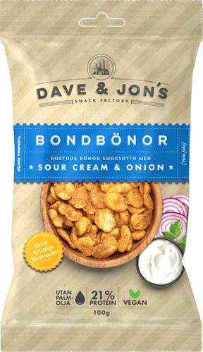 Dave & Jon's Rostade Bondbönor Sour Cream & Onion