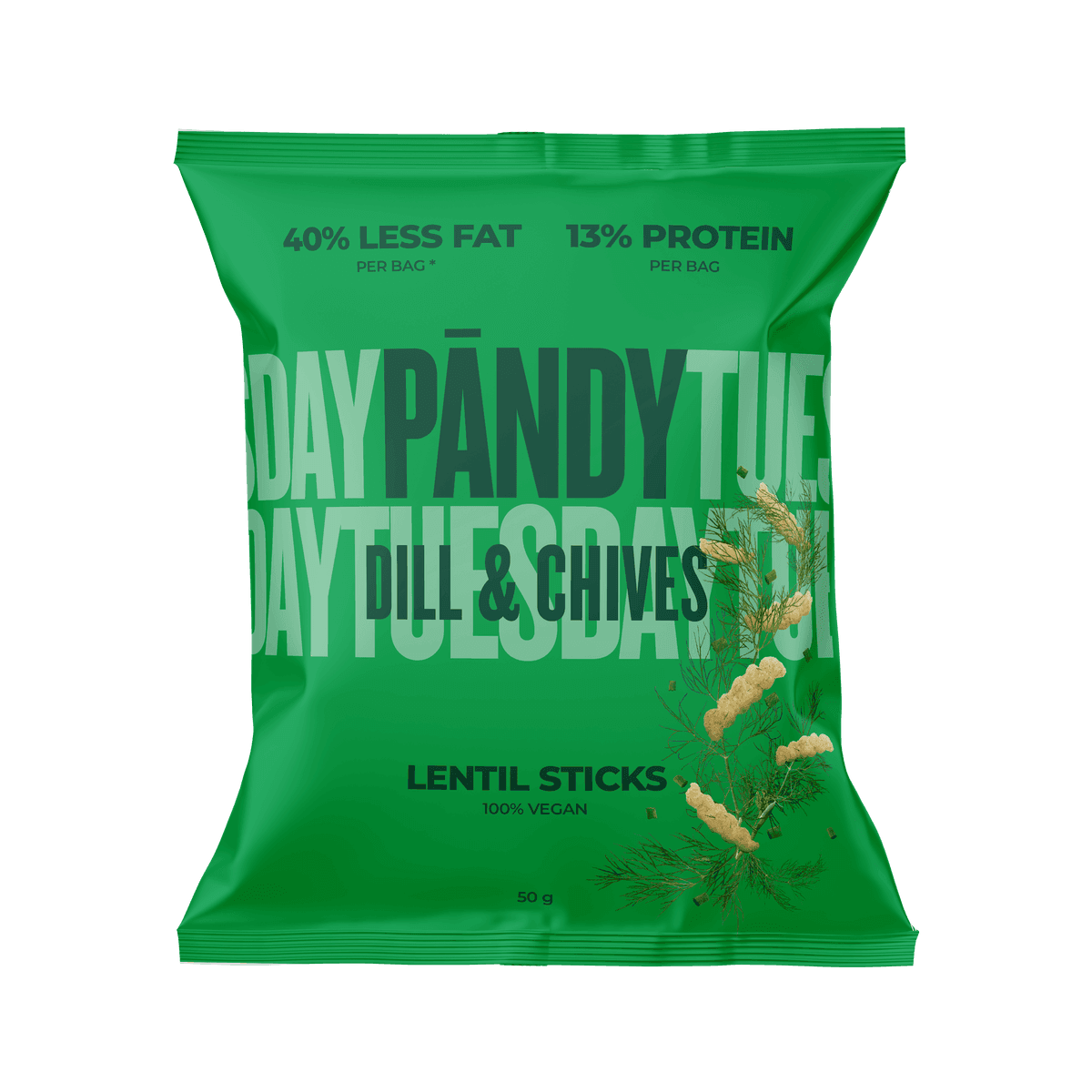 Pändy Lentil Sticks Dill & Chive 50g