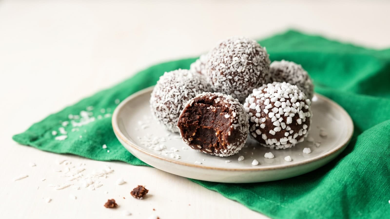 Chokladbollar med dadlar som naturlig sötning