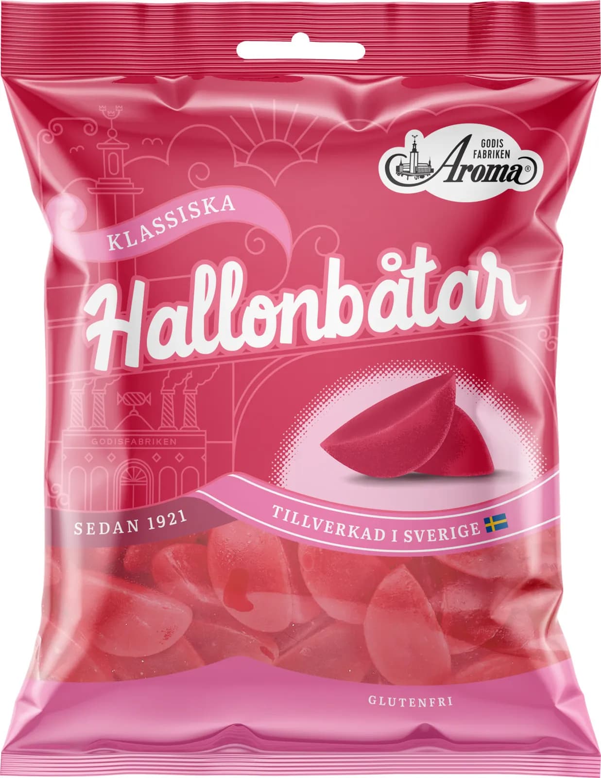 Aroma Hallonbåtar 125g