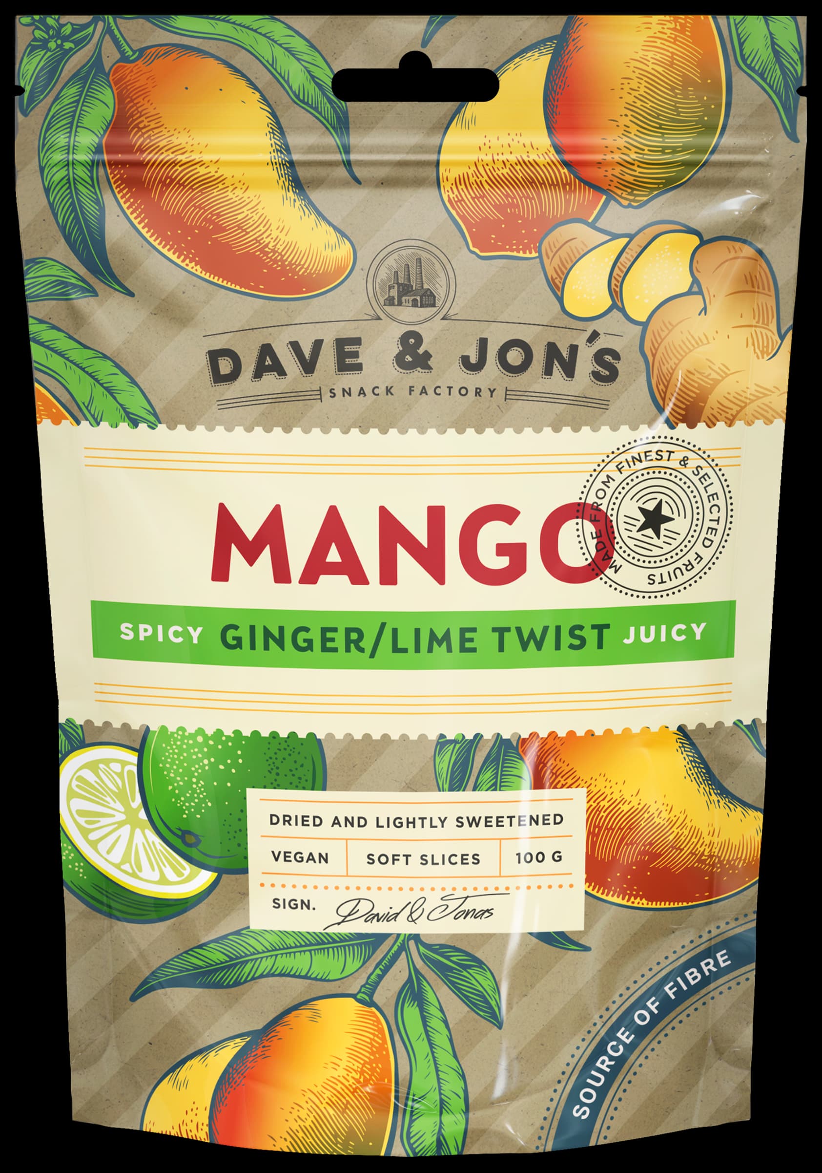 Dave & Jon's Torkad Mango Ginger Lime
